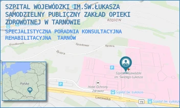 SPECJALISTYCZNA PORADNIA KONSULTACYJNA REHABILITACYJNA - SZPITAL WOJEWÓDZKI IM.ŚW.ŁUKASZA SAMODZIELNY PUBLICZNY ZAKŁAD OPIEKI ZDROWOTNEJ W TARNOWIE - UL. LWOWSKA 178A,  TARNÓW