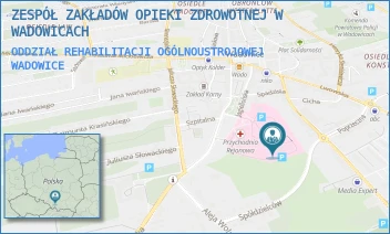 ODDZIAŁ REHABILITACJI OGÓLNOUSTROJOWEJ - ZESPÓŁ ZAKŁADÓW OPIEKI ZDROWOTNEJ W WADOWICACH - UL. KARMELICKA 7B,  WADOWICE