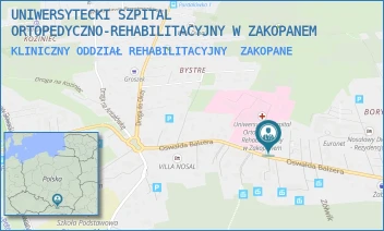 KLINICZNY ODDZIAŁ REHABILITACYJNY - UNIWERSYTECKI SZPITAL ORTOPEDYCZNO-REHABILITACYJNY W ZAKOPANEM - UL. OSWALDA BALZERA 15,  ZAKOPANE