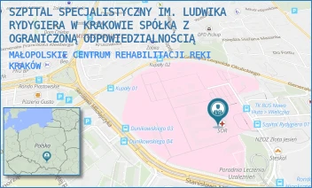 MAŁOPOLSKIE CENTRUM REHABILITACJI RĘKI - SZPITAL SPECJALISTYCZNY IM. LUDWIKA RYDYGIERA W KRAKOWIE SPÓŁKA Z OGRANICZONĄ ODPOWIEDZIALNOŚCIĄ - OSIEDLE ZŁOTEJ JESIENI 1,  KRAKÓW