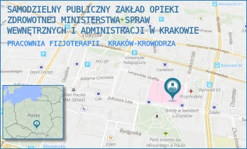 PRACOWNIA FIZJOTERAPII - SAMODZIELNY PUBLICZNY ZAKŁAD OPIEKI ZDROWOTNEJ MINISTERSTWA SPRAW WEWNĘTRZNYCH I ADMINISTRACJI W KRAKOWIE - UL. KRONIKARZA GALLA 25,  KRAKÓW-KROWODRZA