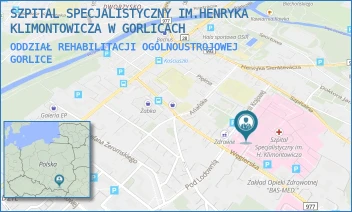 ODDZIAŁ REHABILITACJI OGÓLNOUSTROJOWEJ - SZPITAL SPECJALISTYCZNY IM.HENRYKA KLIMONTOWICZA W GORLICACH - UL. WĘGIERSKA 21,  GORLICE