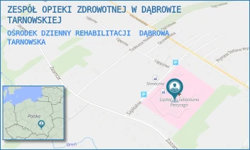 OŚRODEK DZIENNY REHABILITACJI - ZESPÓŁ OPIEKI ZDROWOTNEJ W DĄBROWIE TARNOWSKIEJ - UL. SZPITALNA 1,  DĄBROWA TARNOWSKA