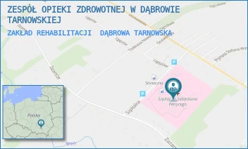 ZAKŁAD REHABILITACJI - ZESPÓŁ OPIEKI ZDROWOTNEJ W DĄBROWIE TARNOWSKIEJ - UL. SZPITALNA 1,  DĄBROWA TARNOWSKA