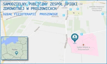 DZIAŁ FIZJOTERAPII - SZPITAL IM. OJCA RAFAŁA Z PROSZOWIC SAMODZIELNY PUBLICZNY ZESPÓŁ OPIEKI ZDROWOTNEJ W PROSZOWICACH - UL. MIKOŁAJA KOPERNIKA 13,  PROSZOWICE