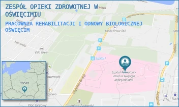 PRACOWNIA REHABILITACJI I ODNOWY BIOLOGICZNEJ - ZESPÓŁ OPIEKI ZDROWOTNEJ W OŚWIĘCIMIU - UL. WYSOKIE BRZEGI 4,  OŚWIĘCIM