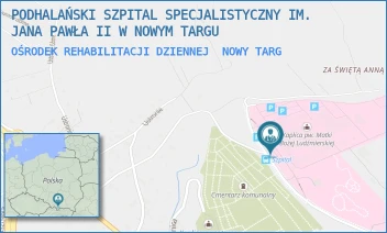 OŚRODEK REHABILITACJI DZIENNEJ - PODHALAŃSKI SZPITAL SPECJALISTYCZNY IM. JANA PAWŁA II W NOWYM TARGU - UL. SZPITALNA 14,  NOWY TARG