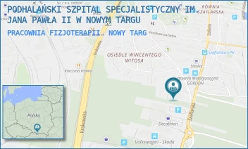 PRACOWNIA FIZJOTERAPII - PODHALAŃSKI SZPITAL SPECJALISTYCZNY IM. JANA PAWŁA II W NOWYM TARGU - UL. SZAFLARSKA 160,  NOWY TARG