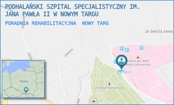 PORADNIA REHABILITACYJNA - PODHALAŃSKI SZPITAL SPECJALISTYCZNY IM. JANA PAWŁA II W NOWYM TARGU - UL. SZPITALNA 14,  NOWY TARG
