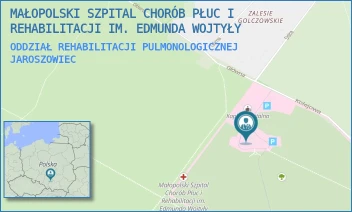 ODDZIAŁ REHABILITACJI PULMONOLOGICZNEJ - MAŁOPOLSKI SZPITAL CHORÓB PŁUC I REHABILITACJI IM. EDMUNDA WOJTYŁY - UL. KOLEJOWA 1A,  JAROSZOWIEC