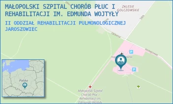 II ODDZIAŁ REHABILITACJI PULMONOLOGICZNEJ - MAŁOPOLSKI SZPITAL CHORÓB PŁUC I REHABILITACJI IM. EDMUNDA WOJTYŁY - UL. KOLEJOWA 1A,  JAROSZOWIEC