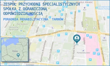 PORADNIA REHABILITACYJNA - ZESPÓŁ PRZYCHODNI SPECJALISTYCZNYCH SPÓŁKA Z OGRANICZONĄ ODPOWIEDZIALNOŚCIĄ - UL. MARII SKŁODOWSKIEJ-CURIE 1,  TARNÓW