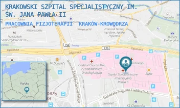 PRACOWNIA FIZJOTERAPII - KRAKOWSKI SZPITAL SPECJALISTYCZNY IM. ŚW. JANA PAWŁA II - PRĄDNICKA 80,  KRAKÓW-KROWODRZA