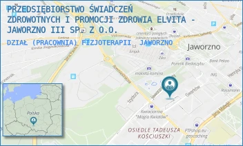 DZIAŁ (PRACOWNIA) FIZJOTERAPII - PRZEDSIĘBIORSTWO ŚWIADCZEŃ ZDROWOTNYCH I PROMOCJI ZDROWIA ELVITA - JAWORZNO III SP. Z O.O. - UL. GWARKÓW 1,  JAWORZNO