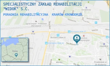 PORADNIA REHABILITACYJNA - SPECJALISTYCZNY ZAKŁAD REHABILITACJI "WIDOK" S.C. - UL. NA BŁONIE 1,  KRAKÓW-KROWODRZA