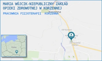 PRACOWNIA FIZJOTERAPII - MARIA WÓJCIK-NIEPUBLICZNY ZAKŁAD OPIEKI ZDROWOTNEJ W KORZENNEJ - KORZENNA 338,  KORZENNA