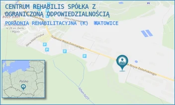 PORADNIA REHABILITACYJNA (K) - CENTRUM REHABILIS SPÓŁKA Z OGRANICZONĄ ODPOWIEDZIALNOŚCIĄ - UL. TADEUSZA BOYA ŻELEŃSKIEGO 100,  KATOWICE