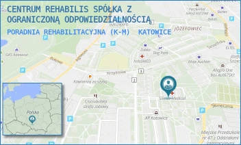 PORADNIA REHABILITACYJNA (K-M) - CENTRUM REHABILIS SPÓŁKA Z OGRANICZONĄ ODPOWIEDZIALNOŚCIĄ - UL. KS. ŚCIEGIENNEGO 49C,  KATOWICE