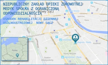 OŚRODEK REHABILITACJI DZIENNEJ OGÓLNOUSTROJOWEJ - NIEPUBLICZNY ZAKŁAD OPIEKI ZDROWOTNEJ MEDYK SPÓŁKA Z OGRANICZONĄ ODPOWIEDZIALNOŚCIĄ - UL. JANA DŁUGOSZA 9,  NOWY SĄCZ