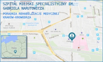 PORADNIA REHABILITACJI MEDYCZNEJ - SZPITAL MIEJSKI SPECJALISTYCZNY IM. GABRIELA NARUTOWICZA - UL. PRĄDNICKA 35,  KRAKÓW-KROWODRZA