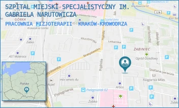 PRACOWNIA FIZJOTERAPII - SZPITAL MIEJSKI SPECJALISTYCZNY IM. GABRIELA NARUTOWICZA - UL. KS. KAZIMIERZA SIEMASZKI 17E,  KRAKÓW-KROWODRZA