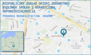 PORADNIA REHABILITACYJNA - NIEPUBLICZNY ZAKŁAD OPIEKI ZDROWOTNEJ KOZŁÓWEK SPÓŁKA Z OGRANICZONĄ ODPOWIEDZIALNOŚCIĄ - UL. NA KOZŁOWCE 29,  KRAKÓW