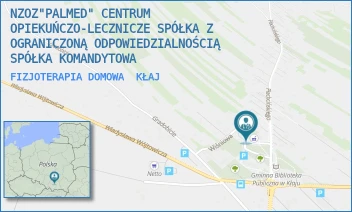 FIZJOTERAPIA DOMOWA - NZOZ"PALMED" CENTRUM OPIEKUŃCZO-LECZNICZE SPÓŁKA Z OGRANICZONĄ ODPOWIEDZIALNOŚCIĄ SPÓŁKA KOMANDYTOWA - KŁAJ 820,  KŁAJ