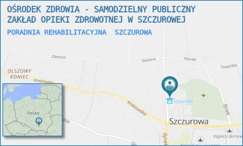 PORADNIA REHABILITACYJNA - OŚRODEK ZDROWIA - SAMODZIELNY PUBLICZNY ZAKŁAD OPIEKI ZDROWOTNEJ W SZCZUROWEJ - UL. RYNEK 3,  SZCZUROWA