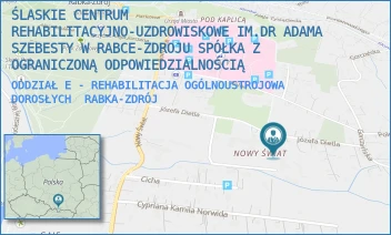 ODDZIAŁ E - REHABILITACJA OGÓLNOUSTROJOWA DOROSŁYCH - ŚLASKIE CENTRUM REHABILITACYJNO-UZDROWISKOWE IM.DR ADAMA SZEBESTY W RABCE-ZDROJU SPÓŁKA Z OGRANICZONĄ ODPOWIEDZIALNOŚCIĄ - UL. DIETLA 5,  RABKA-ZDRÓJ