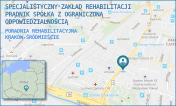 PORADNIA REHABILITACYJNA - SPECJALISTYCZNY ZAKŁAD REHABILITACJI PRĄDNIK SPÓŁKA Z OGRANICZONĄ ODPOWIEDZIALNOŚCIĄ - UL. AL. 29 LISTOPADA 107,  KRAKÓW-ŚRÓDMIEŚCIE