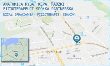 DZIAŁ (PRACOWNIA) FIZJOTERAPII - ANATOMICA RYBA, KĘPA, RADZKI FIZJOTERAPEUCI SPÓŁKA PARTNERSKA - UL. SZYMONA ZIMOROWICZA 1A,  KRAKÓW
