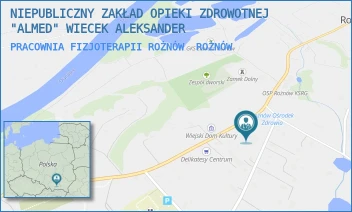 PRACOWNIA FIZJOTERAPII ROŻNÓW - NIEPUBLICZNY ZAKŁAD OPIEKI ZDROWOTNEJ "ALMED" WIECEK ALEKSANDER - UL. ROŻNÓW 406,  ROŻNÓW