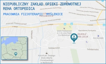 PRACOWNIA FIZJOTERAPII - NIEPUBLICZNY ZAKŁAD OPIEKI ZDROWOTNEJ REHA ORTOPEDICA - OS. TYSIĄCLECIA 6A/1,  MYŚLENICE