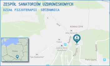 DZIAŁ FIZJOTERAPII - ZESPÓŁ SANATORIÓW UZDROWISKOWYCH - PARK GÓRNY 2,  SZCZAWNICA