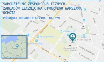 PORADNIA REHABILITACYJNA - SAMODZIELNY ZESPÓŁ PUBLICZNYCH ZAKŁADÓW LECZNICTWA OTWARTEGO WARSZAWA OCHOTA - PONIATOWSKIEGO 18A,  RASZYN