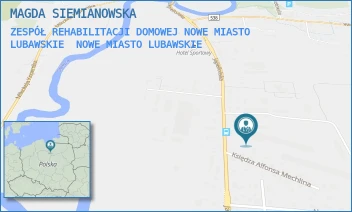 ZESPÓŁ REHABILITACJI DOMOWEJ NOWE MIASTO LUBAWSKIE - MAGDA SIEMIANOWSKA - JAGIELLOŃSKA 25C,  NOWE MIASTO LUBAWSKIE