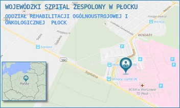 ODDZIAŁ REHABILITACJI OGÓLNOUSTROJOWEJ I ONKOLOGICZNEJ - WOJEWÓDZKI SZPITAL ZESPOLONY W PŁOCKU - MEDYCZNA 19,  PŁOCK