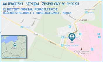KLINICZNY ODDZIAŁ REHABILITACJI OGÓLNOUSTROJOWEJ I ONKOLOGICZNEJ - WOJEWÓDZKI SZPITAL ZESPOLONY W PŁOCKU - MEDYCZNA 19,  PŁOCK