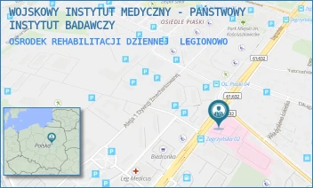 OŚRODEK REHABILITACJI DZIENNEJ - WOJSKOWY INSTYTUT MEDYCZNY - PAŃSTWOWY INSTYTUT BADAWCZY - ZEGRZYŃSKA 8,  LEGIONOWO