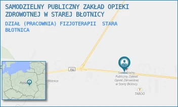 DZIAŁ (PRACOWNIA) FIZJOTERAPII - SAMODZIELNY PUBLICZNY ZAKŁAD OPIEKI ZDROWOTNEJ W STAREJ BŁOTNICY - 9,  STARA BŁOTNICA