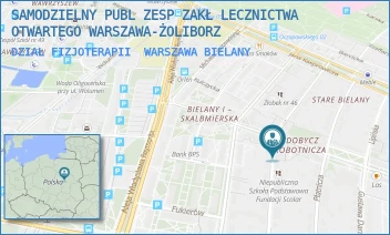 DZIAŁ FIZJOTERAPII - SAMODZIELNY PUBL ZESP ZAKŁ LECZNICTWA OTWARTEGO WARSZAWA-ŻOLIBORZ - KLECZEWSKA 56,  WARSZAWA BIELANY
