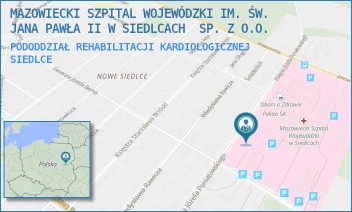 PODODDZIAŁ REHABILITACJI KARDIOLOGICZNEJ - MAZOWIECKI SZPITAL WOJEWÓDZKI IM. ŚW. JANA PAWŁA II W SIEDLCACH  SP. Z O.O. - PONIATOWSKIEGO 26,  SIEDLCE
