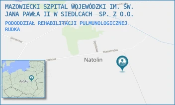 PODODDZIAŁ REHABILITACJI PULMUNOLOGICZNEJ - MAZOWIECKI SZPITAL WOJEWÓDZKI IM. ŚW. JANA PAWŁA II W SIEDLCACH  SP. Z O.O. - ALEJA TEODORA DUNINA 1,  RUDKA