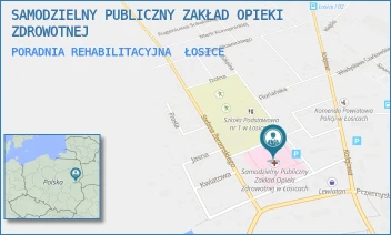 PORADNIA REHABILITACYJNA - SAMODZIELNY PUBLICZNY ZAKŁAD OPIEKI ZDROWOTNEJ W ŁOSICACH - SŁONECZNA 1,  ŁOSICE