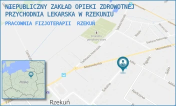 PRACOWNIA FIZJOTERAPII - NIEPUBLICZNY ZAKŁAD OPIEKI ZDROWOTNEJ PRZYCHODNIA LEKARSKA W RZEKUNIU - SZKOLNA 21,  RZEKUŃ
