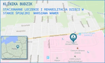 STACJONARNE LECZENIE I REHABILITACJA DZIECI W STANIE ŚPIĄCZKI - KLINIKA BUDZIK - ALEJA DZIECI POLSKICH 20,  WARSZAWA WAWER
