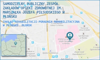 ZAKŁAD REHABILITACJI-PORADNIA REHABILITACYJNA W PŁOŃSKU - SAMODZIELNY PUBLICZNY ZESPÓŁ ZAKŁADÓW OPIEKI ZDROWOTNEJ IM. MARSZAŁKA JÓZEFA PIŁSUDSKIEGO W PŁOŃSKU - HENRYKA SIENKIEWICZA 7,  PŁOŃSK