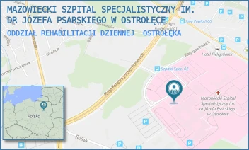 ODDZIAŁ REHABILITACJI DZIENNEJ - MAZOWIECKI SZPITAL SPECJALISTYCZNY IM. DR JÓZEFA PSARSKIEGO W OSTROŁĘCE - JANA PAWŁA II 120A,  OSTROŁĘKA