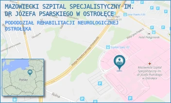 PODODDZIAŁ REHABILITACJI NEUROLOGICZNEJ - MAZOWIECKI SZPITAL SPECJALISTYCZNY IM. DR JÓZEFA PSARSKIEGO W OSTROŁĘCE - JANA PAWŁA II 120A,  OSTROŁĘKA