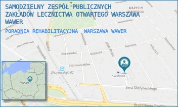PORADNIA REHABILITACYJNA - SAMODZIELNY ZESPÓŁ PUBLICZNYCH ZAKŁADÓW LECZNICTWA OTWARTEGO WARSZAWA WAWER - STRUSIA 4/8,  WARSZAWA WAWER